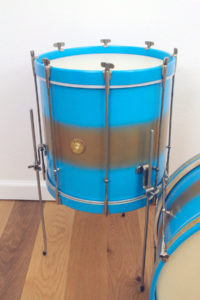 Decolite custom blue & gold drum set