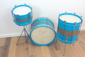 Decolite custom blue & gold drum set